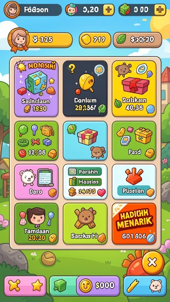 pf777 - Menu permainan yang mudah dinavigasi.