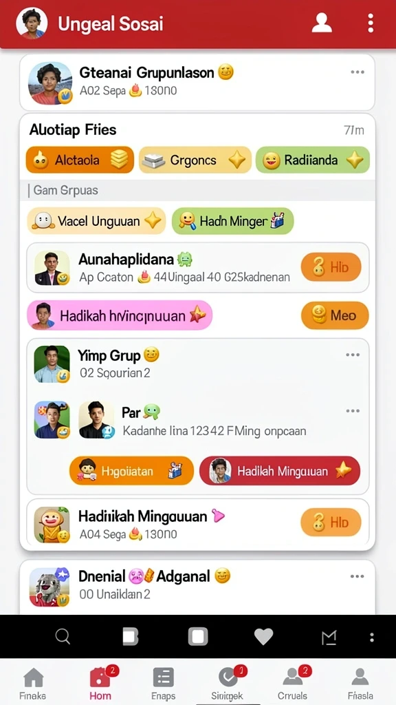 tvtoto - Fitur komunitas yang memungkinkan interaksi antar pengguna.